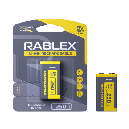 Акумулятор Rablex 6HR61 Ni-MH 250mAh 9V