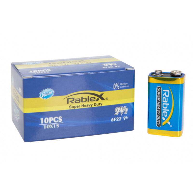 Батарейка Rablex Крона 6F22 / 9V / сольова