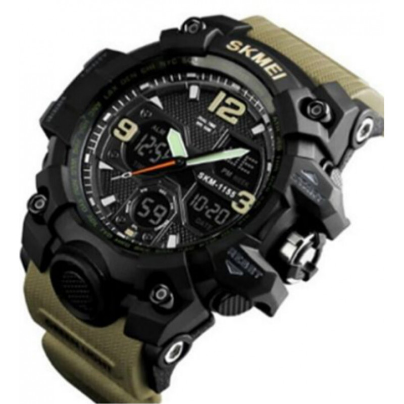 Часы наручные SKMEI 1155BKH, KHAKI, 9734