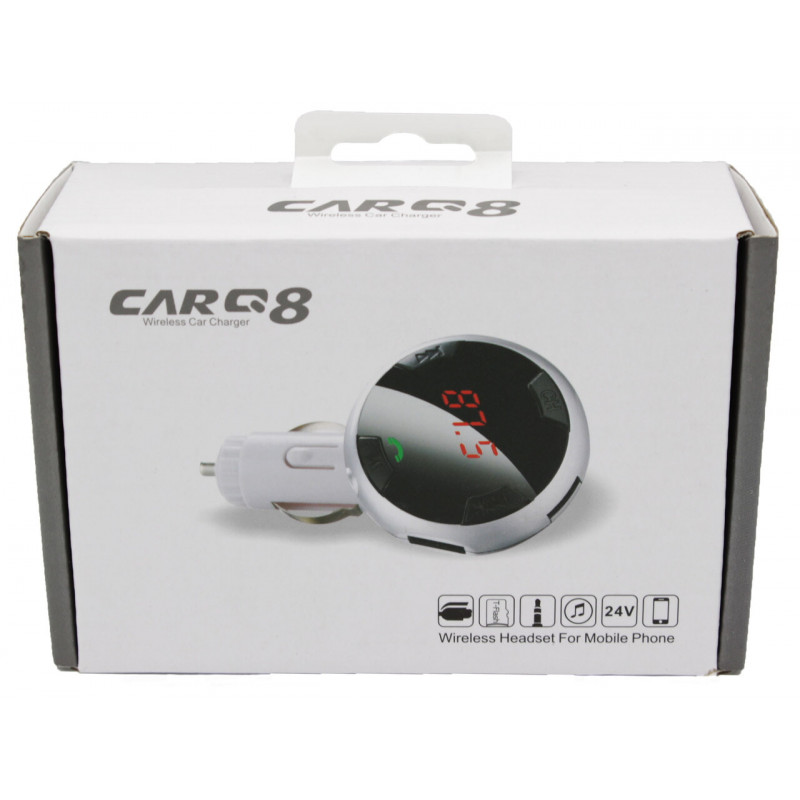 FM Модулятор для Авто CARQ 8, Bluetooth, MP3, USB, AUX
