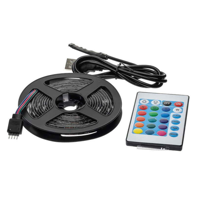 Світлодіодна стрічка RGB кольорова USB / 5050 / 7572 / 2 м