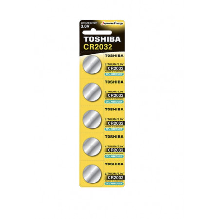 Батарейки-Таблетки Toshiba CR2032 / 3V блистер 5шт.