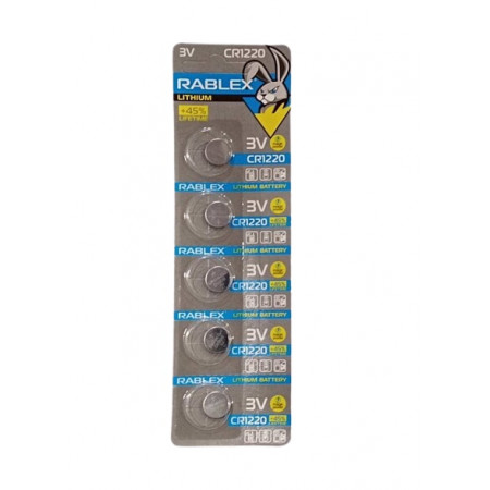 Батарейки-Таблетки Rablex CR1220/3V блистер 5шт.