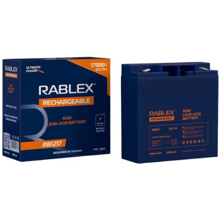Аккумуляторная батарея Rablex 12V 17Ah (RB1217), свинцово-кислотная (SLA)