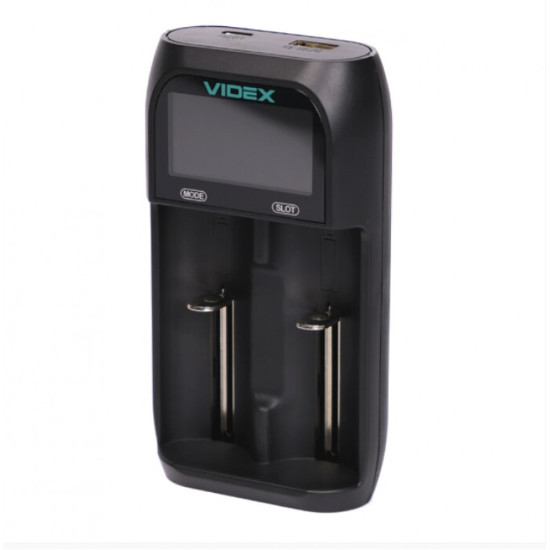 Зарядний пристрій 2x18650 і ін. / від USB / Videx UT201
