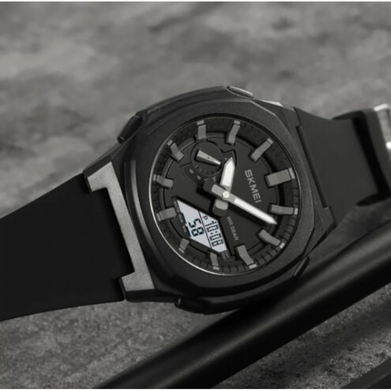 Часы наручные SKMEI 2091BKGYBK, BLACK/GREY-WHITE, 10345