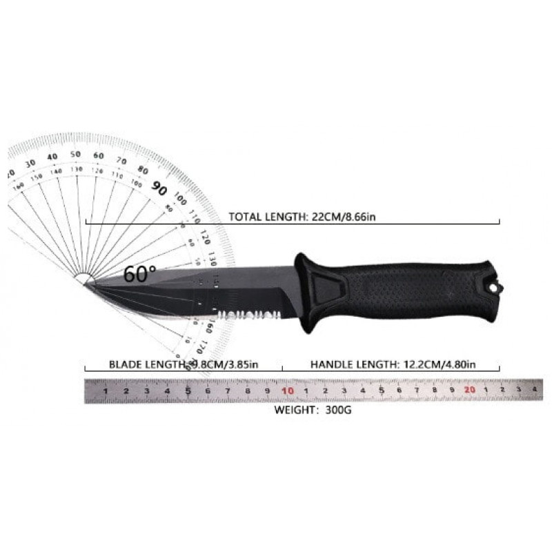 Ніж мисливський Bear Grylls Gerber ЧОРНИЙ 539-5 / 25см / 11см