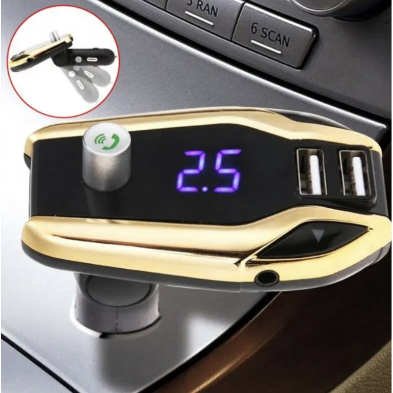 FM модулятор X8 Plus Bluetooth 2 х USB, 4912