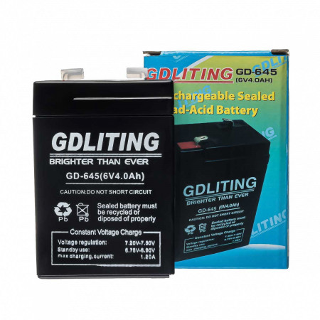 Аккумулятор GDLITE 6V GD-645-4.0Ah, Свинцово-кислотная (SLA)