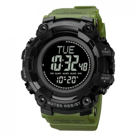 Часы наручные SKMEI 2037AG, ARMY GREEN, Compass, 10291