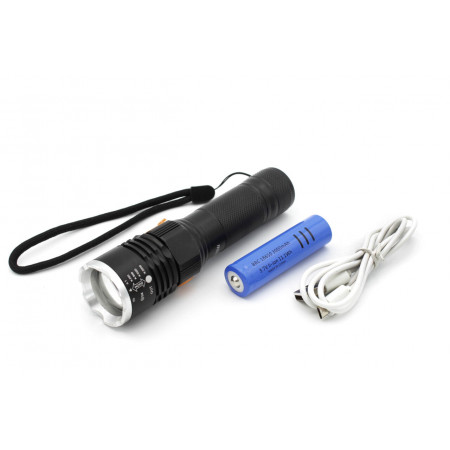 Ручний ліхтар Police RB233, Li-ion 18650, 1×T6, microUSB, 10000W