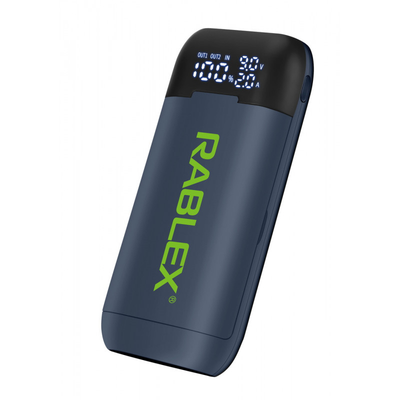 Зарядний пристрій Rablex RB410 з функцією Power Bank / 18650 / екран / type-c