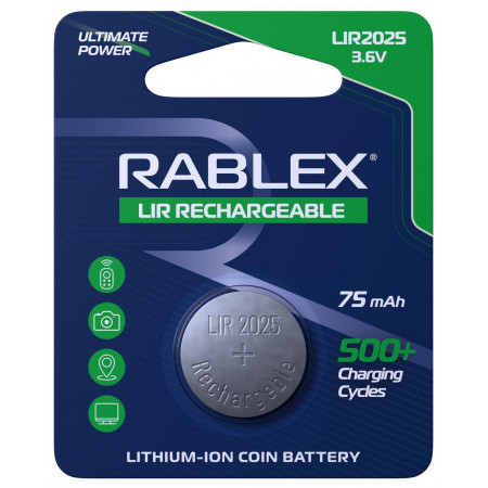 Акумулятор батарейка Rablex LIR2025 3.6v 75mAh