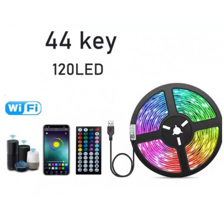 Лента светодиодная c bluetooth и управлением с телефона + 5 метра, APP BT, 7995/