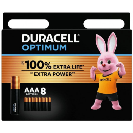 Батарейка Duracell Optimum LR3/AAA 8шт