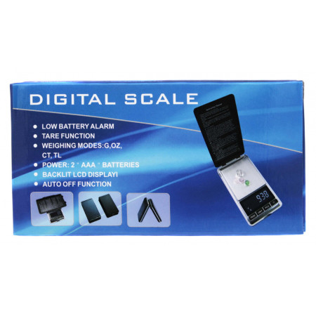 Ваги ювелірні 200г 6*12*1.5 DIGITAL SCALE (синя коробка)