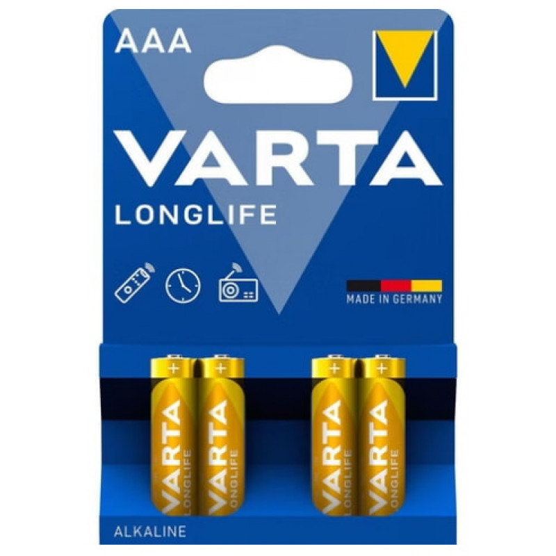 Батарейка Varta LR3/AAA Longlife Alkaline 4шт