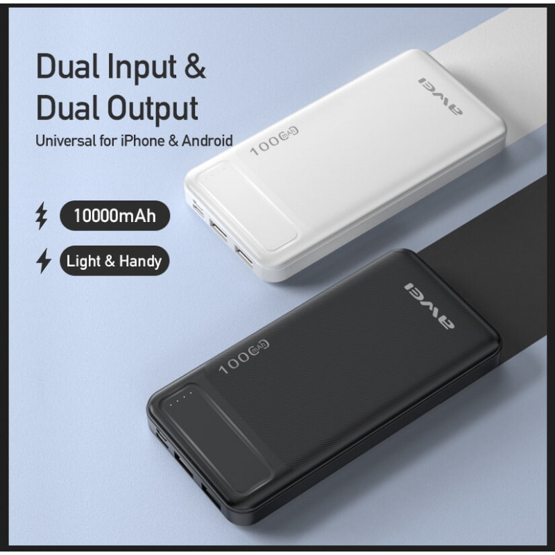 Повербанк AWEI P5k 10000mAh (реальная емкость меньше) / 8141