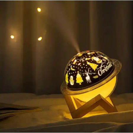 Ночник - увлажнитель воздуха Марс 3D Moon Lamp RGB microUSB, 8084