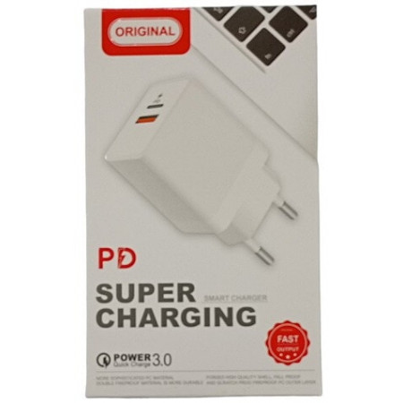 СЗУ PD Super Charging USB x 1 PD x 1 QC3.0 20W/ 889/ 6924