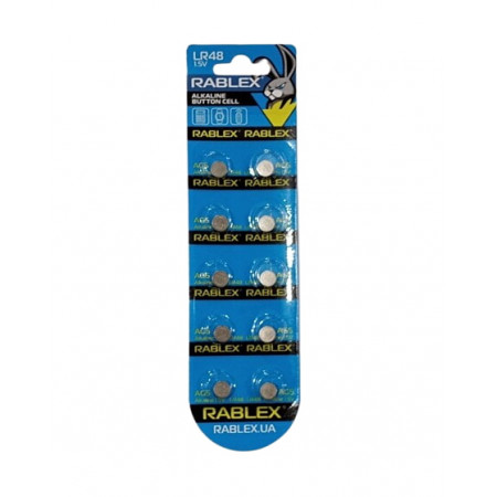 Батарейки-Таблетки Rablex LR48/AG5/1.5V блистер 10шт.