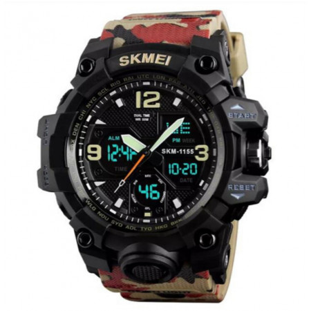 Часы наручные SKMEI 1155BAG, RED CAMO, 9732