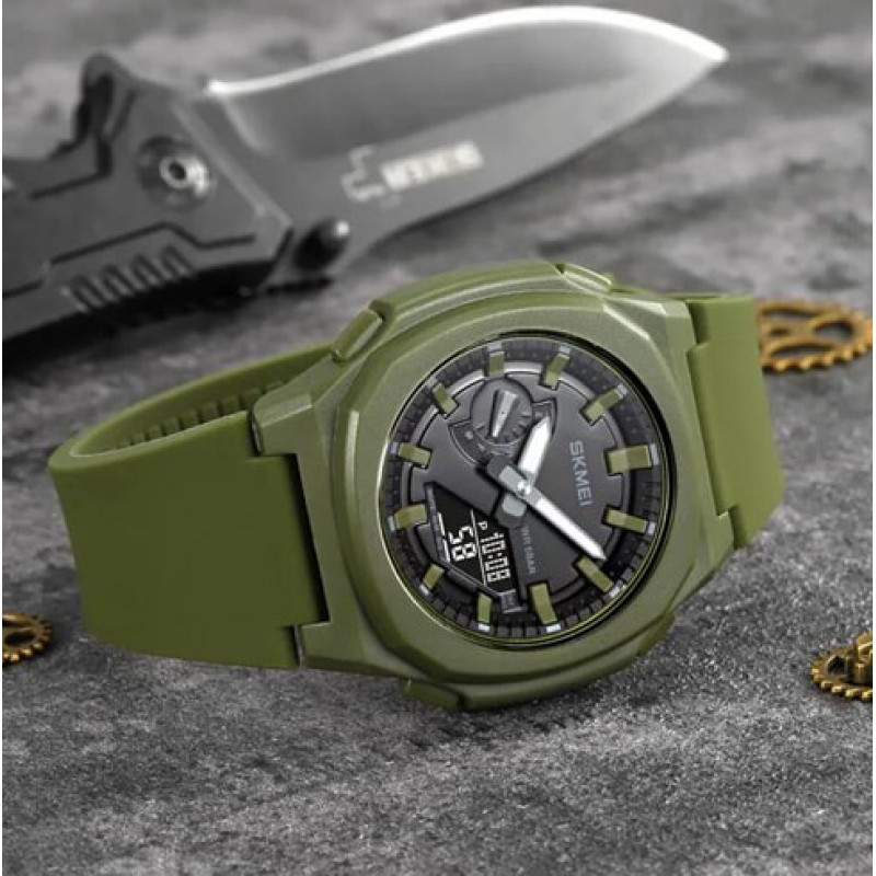 Часы наручные SKMEI 2091AGBK, GREEN-BLACK, 10301