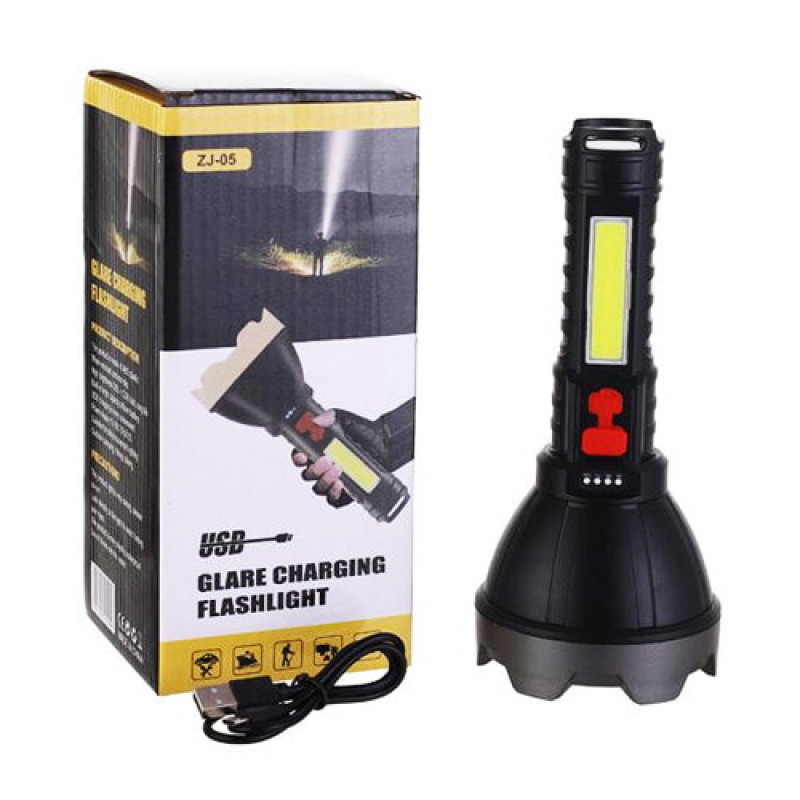 Ручний ліхтар ZJ-05-OSL, COB, ЗУ micro USB