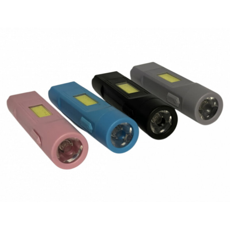 Ручний ліхтар PL-099, LED+COB, USB, акум.