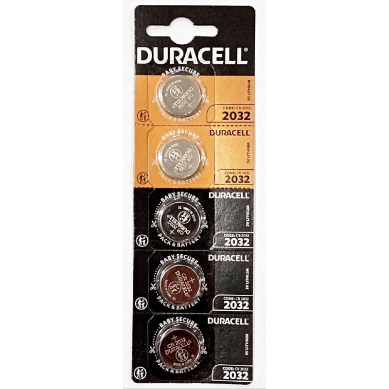 Батарейки-Таблетки Duracell CR2032 / 3V блистер 5шт.