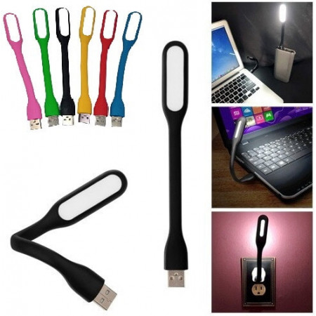 USB LED подсветка-лампа для ноутбука, повербанка гибкая / 2759 МИКС
