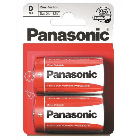 Батарейка R20 Panasonic / солевая