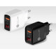 СЗУ Мережева зарядна пристрій PD PKG034, 2*USB, QC3.0, 25W, LED