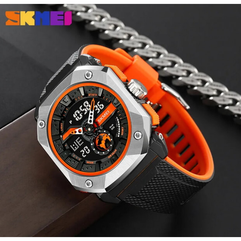 Часы наручные SKMEI 2272BKOG,BLACK-ORANGE, 10656