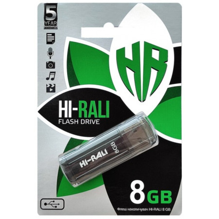USB флеш накопитель Hi-Rali 8GB/ HI-8GBSTBK (Гарантия 3года)