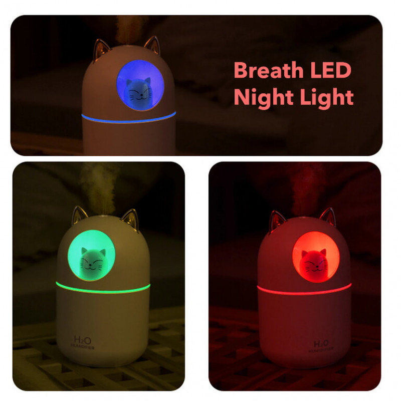 Увлажнитель воздуха H2O Humidifier USB с мишкой на 300мл / 8023