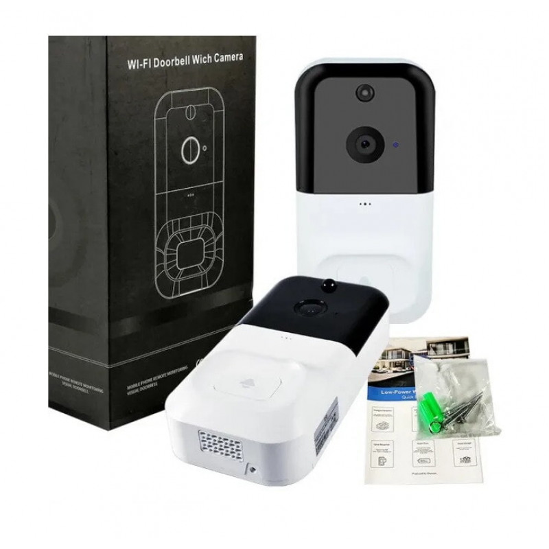 Домофон SMART DOORBELL wifi, бездротовий домофон, відеодомофон, камера спостереження / 3*18650 / 3268
