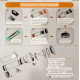 Ручной фонарь разборной RB293, Okgo fa-8911, 18650, microUSB