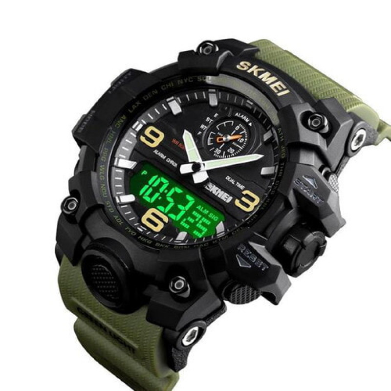 Часы наручные SKMEI 1586AG, ARMY GREEN, 9767
