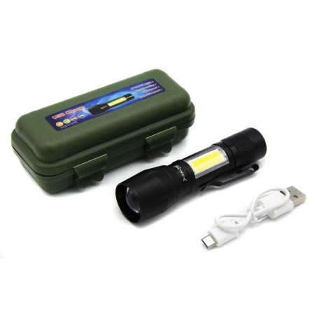 Ручний ліхтар Police BL-513, RB261, ЗУ microUSB, Zoom