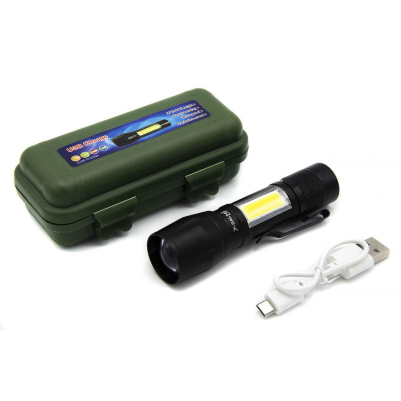 Ручний ліхтар Police BL-513, RB261, ЗУ microUSB, Zoom