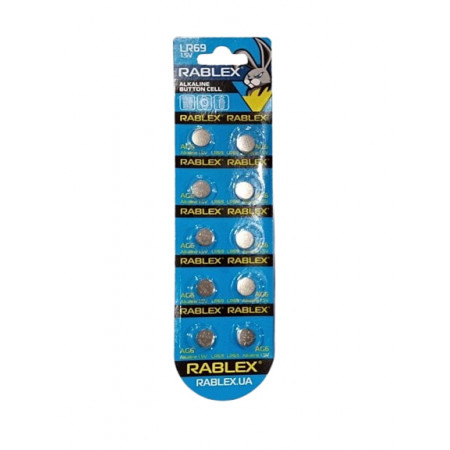 Батарейки-Таблетки Rablex LR69/AG6/1.5V блистер 10шт.