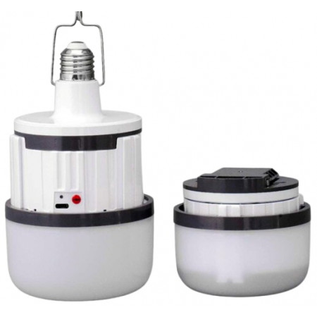 Лампа кемпінгова в цоколі BL-699, PL-40W E27, 40W, 3*18650, AC/DC, з гачком, Type-C