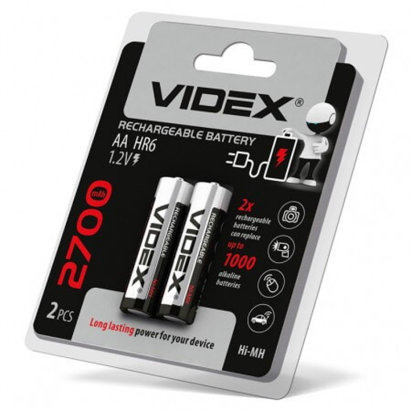 Акумулятор VIDEX HR6 AA Ni-MH 2700mAh 1.2V 1 шт.