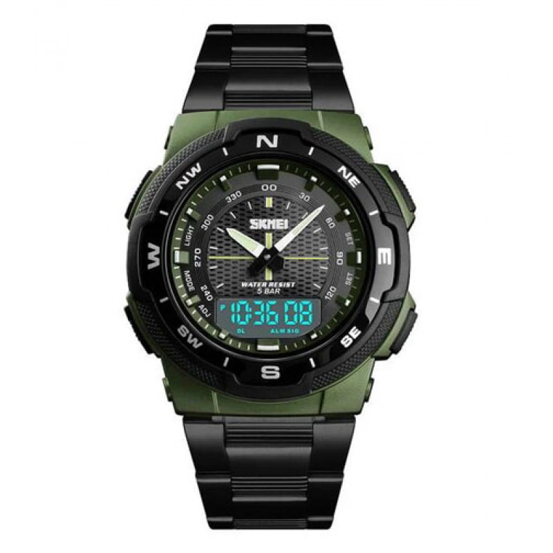 Часы наручные SKMEI 1370AG, ARMY GREEN, 10242