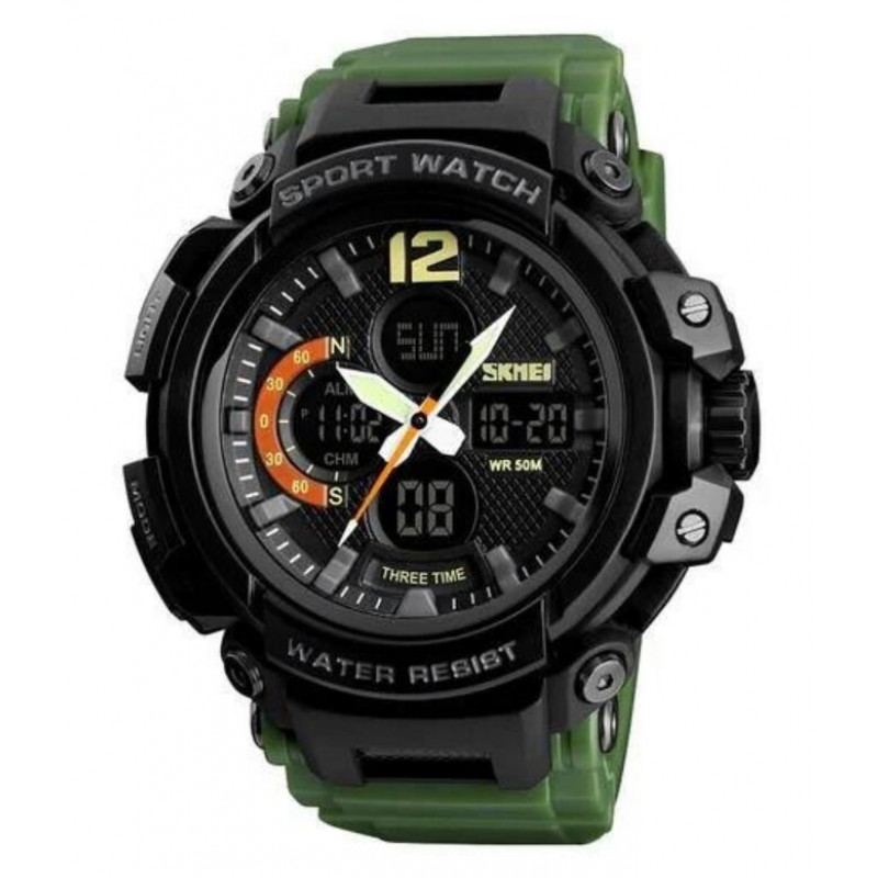 Годинники наручні SKMEI 1343AG, ARMY GREEN, 9744