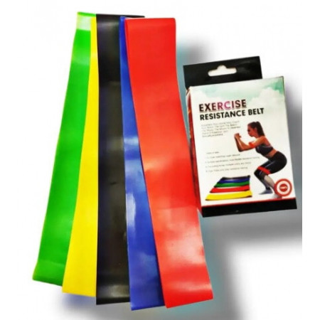 Фітнес резинки для спорту Exercise Resistance Belt набір 5 шт + чохол, LX 005