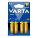 Батарейка Varta LR6/AA Longlife Alkaline 4шт