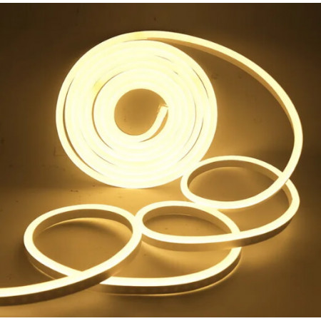 Лента силиконовая LED NEON Желтый 5м 12V-220V /0729