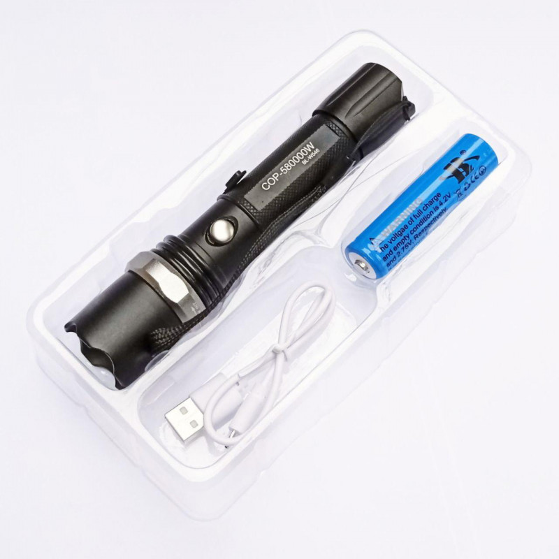 Ручний ліхтар Police BL-W546, 1х18650, 1XPE+COB, ЗУ microUSB, 7410